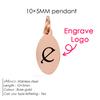 e-Manco Custom Tags Stainless Steel Charms for Necklace Bracelets 6 Sizes to Choose