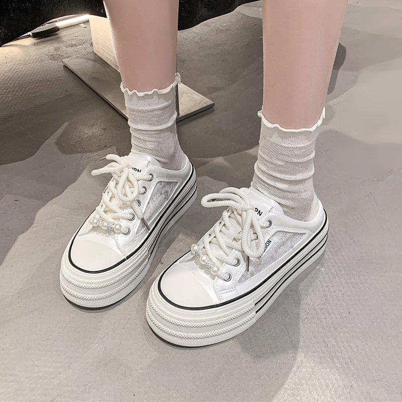 Fashion Shoes Women Cover Toe Ladies' Slippers Pantofle Soft 2025 Summer Sequined Cloth Canvas Casual Fabric Bling Slides Leisure