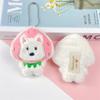 Cartoon  West Highland Puppy Plush Doll Headset Puppy Keychain Bag Pendant Charms Car Keyring Accessories For Women Kids Gift