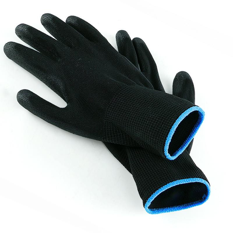 

Чорні захисні рукавички з ПУ-покриттям, антистатичні, для електроніки