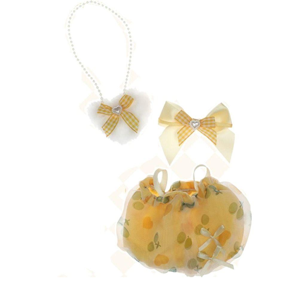 

Yellow Cotton Doll Clothes Princess Dress Plush Toy Clothes Doll Accessories жовтий