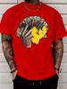 Unisexs Summer Crew Neck Short Sleeve Tee Hand Holding Dollar Money Sign Print Black Streetwear Casual Loose Daily Fashion Top