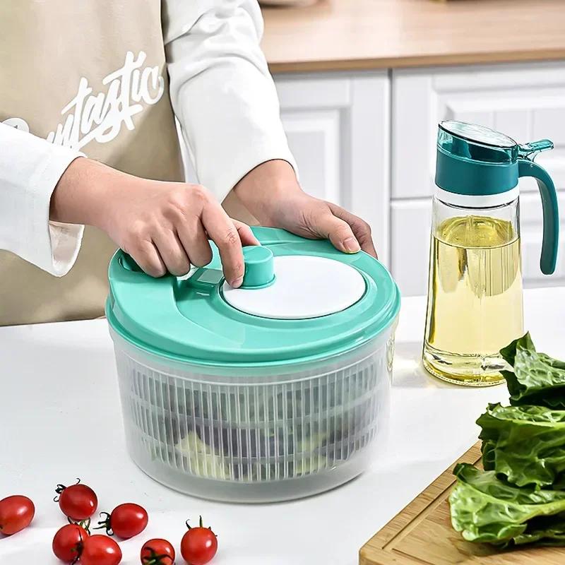 Centrifuga per Insalata di Verdure Lattuga Foglia Verdura Disidratatore Verdure Lavatrice Asciugatrice Scolapiatti Contenitore Scolapasta Per Lavare Asciugare Foglie