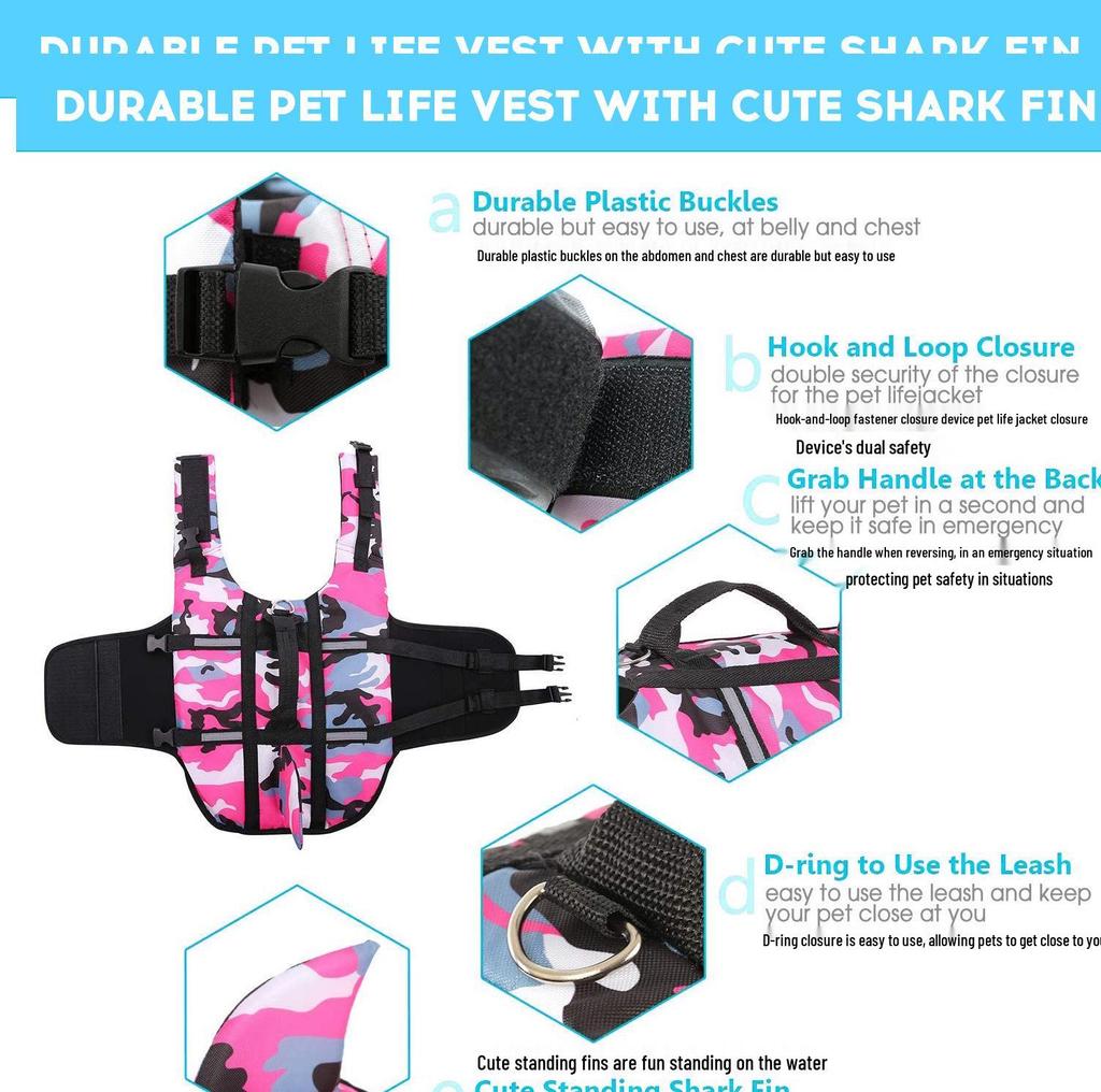 Summer Dog Life Jacket | Lightweight & Adjustable Swimsuit for Medium & Large Dogs