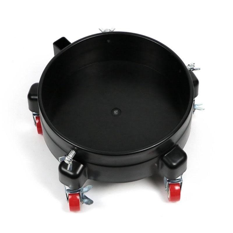 F9-11.5 Inch Bucket Dolly Easy Push Removable Rolling Bucket Dolly 5 Roll Swivel Casters To Move 360 Degree Turning Black