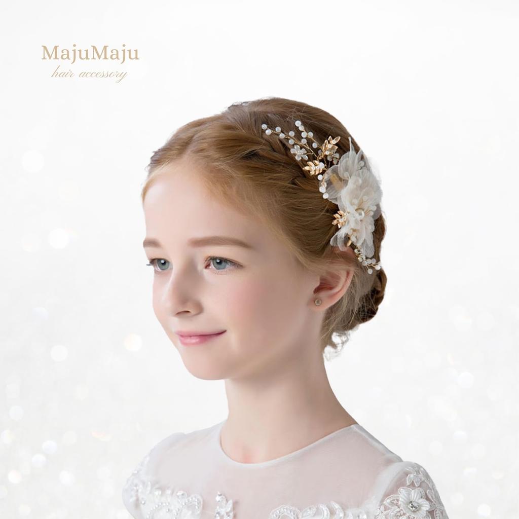 Hair Accessories Piano Recital Head Dress Girls Children Handmade Arrangement Hair Ornament [MajuMaju] (A) (PMA08)