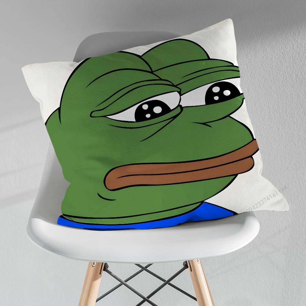 Frog Art PPepe Cartoon Pillow Case For 30x30cm45x45cm55x55cm For Home Bedroom Decoration And Protector