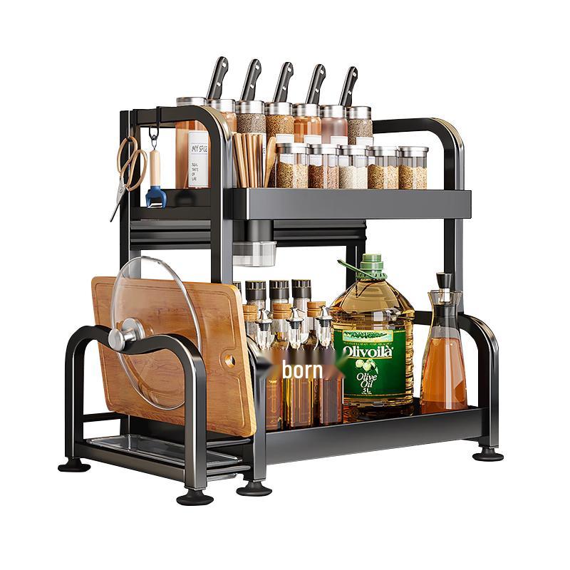 Kitchen Countertop Spice Rack & Utensil Organizer