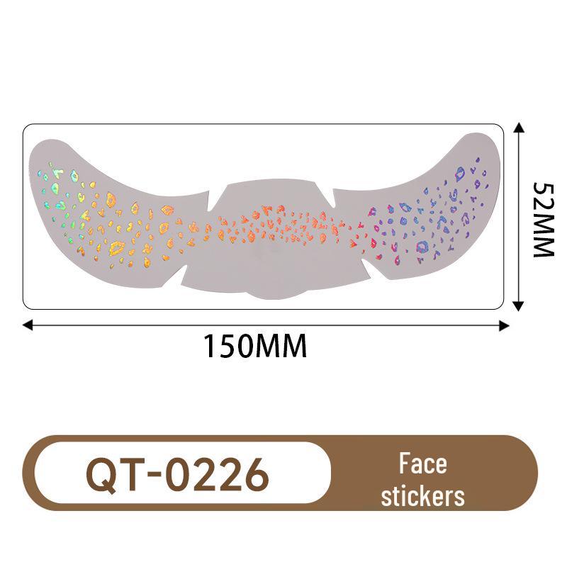 Cross Hot Stamping Tattoo Stickers: Waterproof Glitter Stars & Butterflies for Party Makeup & Stage Performance