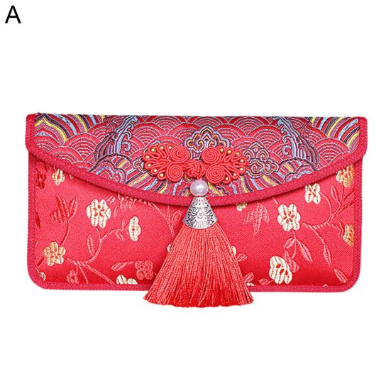 Plic Bani Marry Design Capacitate Mare Măiestrie Exquisită Broderie Atractiv Creativ Decorează Imprimeu Delicat Pânză Damasc Plic Bani