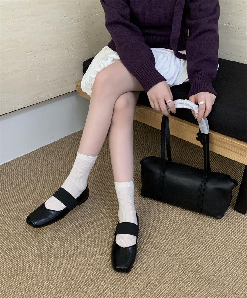 Flat-bottomed Retro Single Shoes Fairy Shoes 2025 New Summer Ballet Shoes with Skirts Mary Jane Shoes