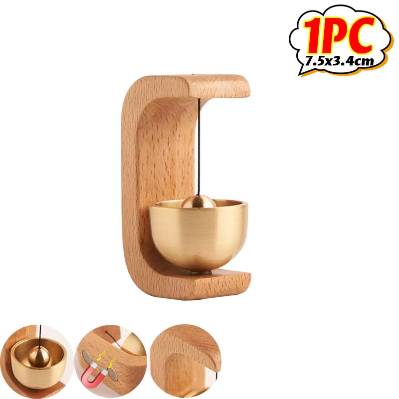 

Магнитный латунный дверной звонок Беспроводные дверные звонки Деревянные колокольчики для ветров Входные дверные колокольчики Подвесные подвески Украшения для дома Подарки