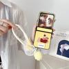 Cartoon Sausage Dog PU Leather Phone Case for Motorola Razr 70+ 60 50 Razr 70 60 50 Ultra Wrist Strap Hinge Protection Cover