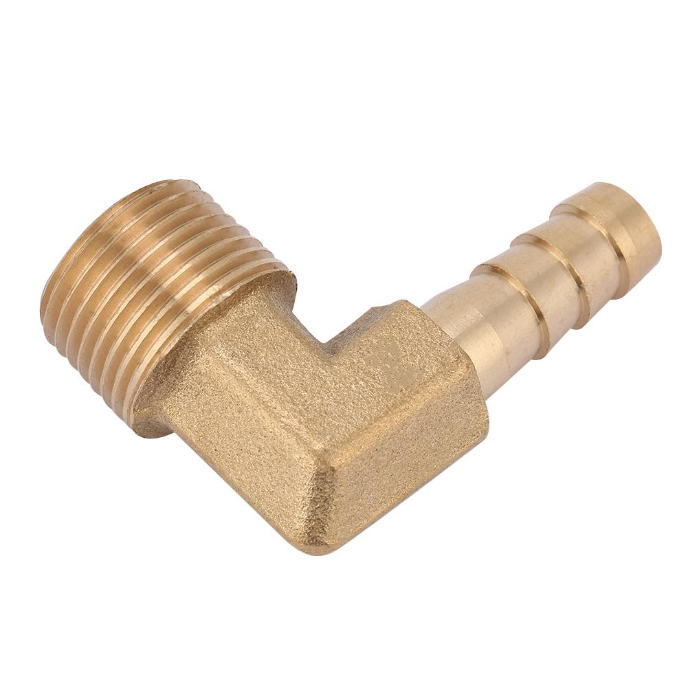 2pcset G38 Male Thread Brass Elbow Hose Barb Coupling Connector Joint Adapter Fitting(8mm)