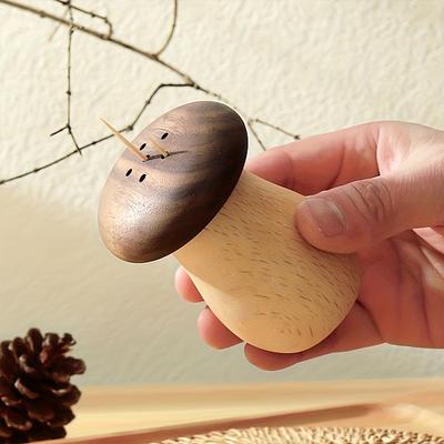 Cutie Depozitare Scobitori Creativă Formă Ciupercă Cutie Scobitori Cameră de Zi Acasă Cameră de Sufragerie Suport Scobitori Tip Apăsare