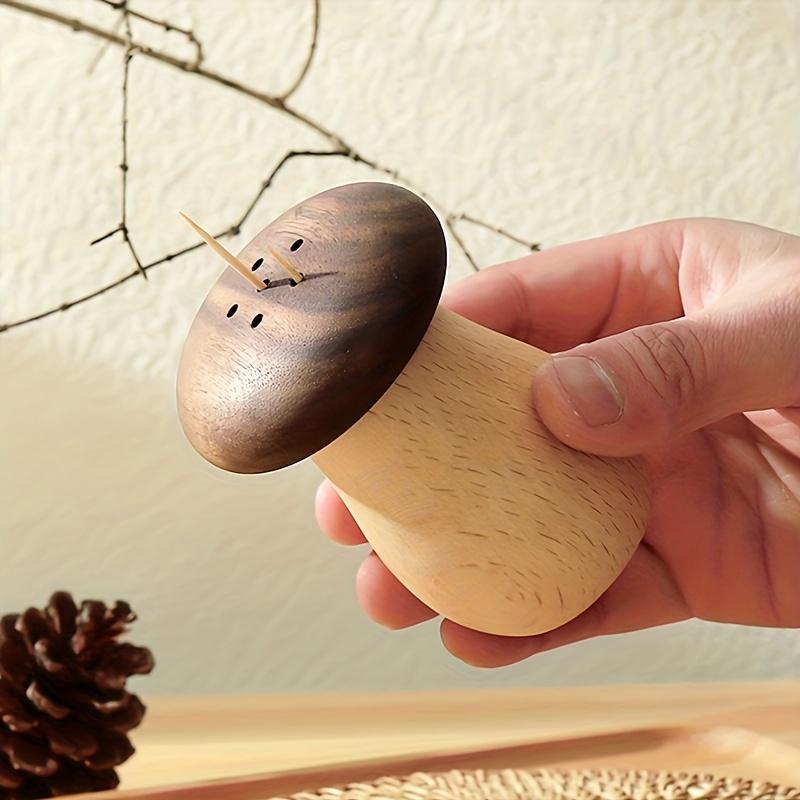 Kreative Zahnstocher-Aufbewahrungsbox Pilzform Zahnstocherbox Zuhause Wohnzimmer Esszimmer Drucktyp Zahnstocherhalter