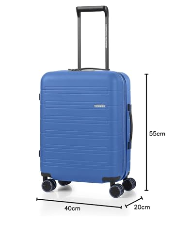 American Tourister Novastream Spinner 67 Suitcase, Medium Size, Expandable, Lightweight, 64L, 67cm, 3.6kg, Navy Blue