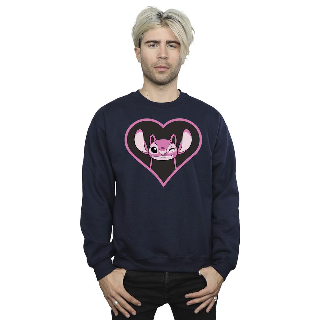 Lilo & Stitch Mens Angel Heart Sweatshirt