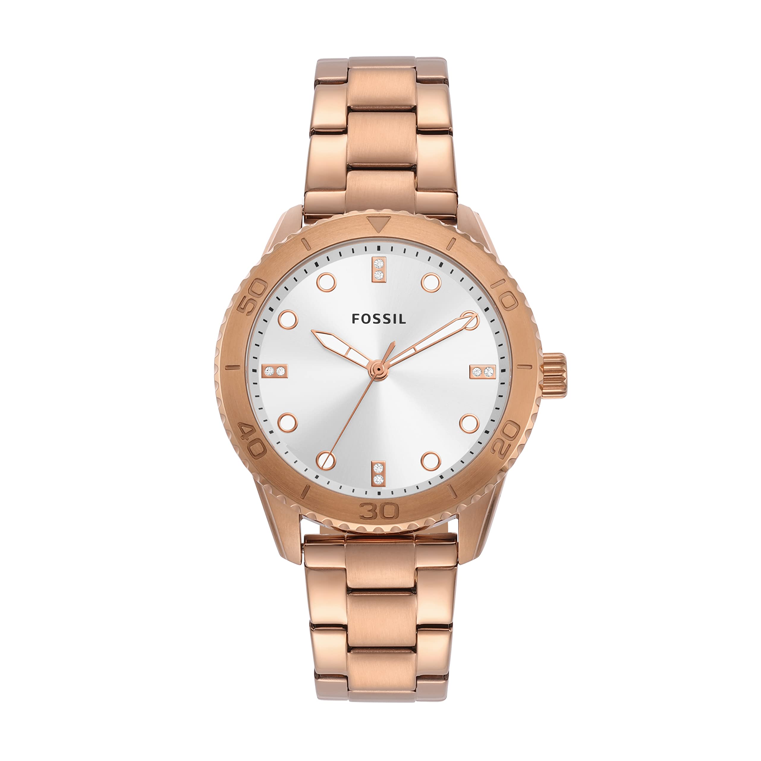 DAYLE Rose Gold Tone Stainless Steel Watch Three-Hand золотой
