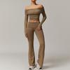 JYL Brushed Yoga Set Casual Comfortable Running Outfit