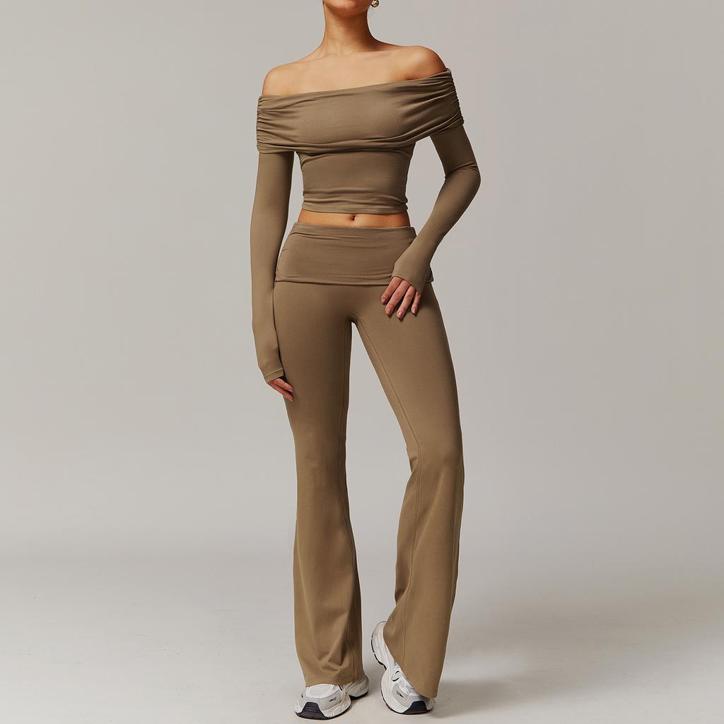 JYL Brushed Yoga Set Casual Comfortable Running Outfit