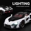 1/24 Scale Mclaren Senna Super Sports Mini GT Alloy Diecast Model Vehicle Simulation Sound & Light Birthday Gifts Box for Boyfriend