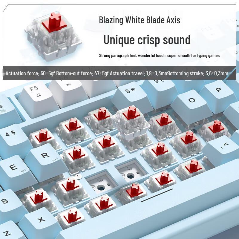 Founder GK87 87-Key Tri-Mode Wireless Mechanical Keyboard
