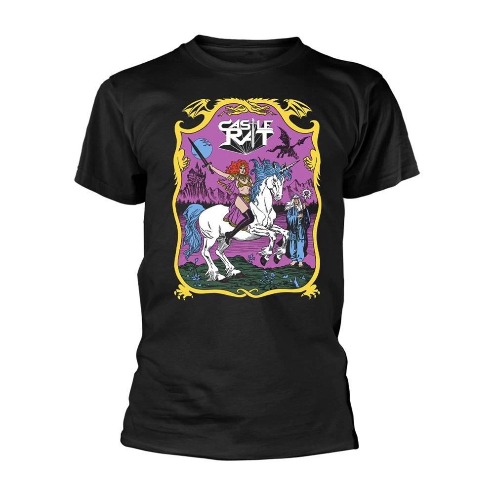 T-shirt Unisexe Rat Château Cavalier Licorne