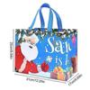 Christmas gift bag with a Santa Claus, snowman, and candy design. Ideal for Christmas parties and home decor. New Year 2025.