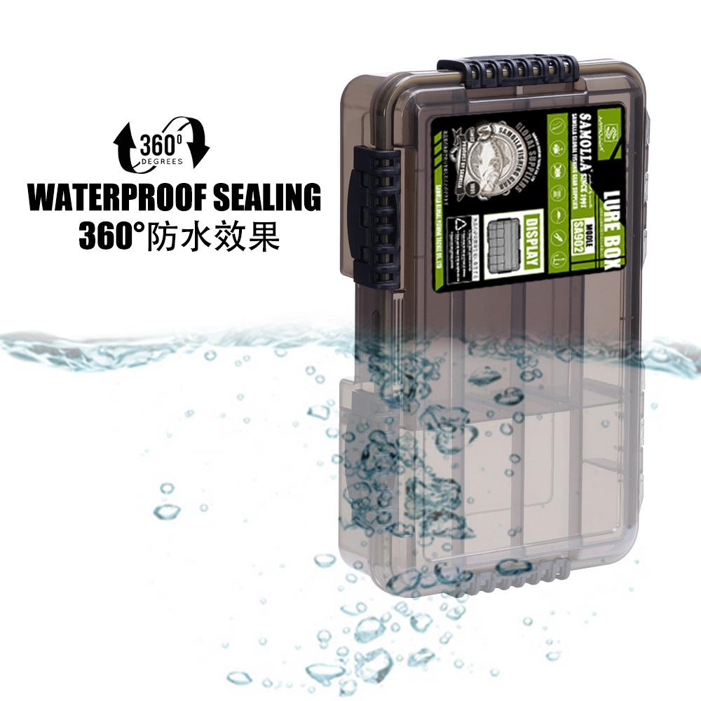 New Samolla Waterproof Large Lure Box 360° Sealed Fishing Tackle Storage Case Bait Hooks Organizer Fishing Accessories