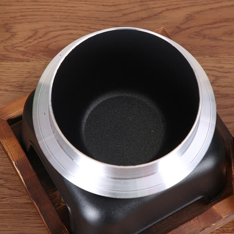 Portable Alcohols Burners Stove Cooking Pot with Wood Lid For Outdoor Picnics Hiking And Indoor Rice Making Cookware Set