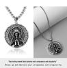 Gothic Punk Girl Prayer Pendant Necklace: Niche Design, Dark Style, Heavy Industry Influence