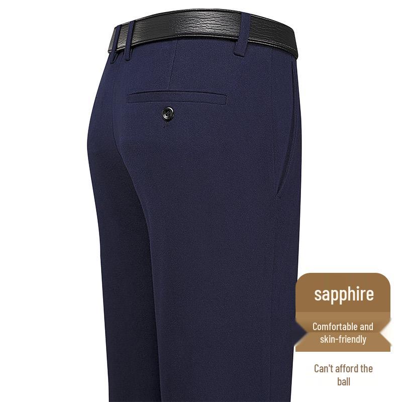 

Hengyuanxiang Fleece-Lined Non-Iron Men s Dress Pants: Middle-Aged Dad Autumn/Winter Casual Trousers for Business & Spring Style. 38 (3 Waist)