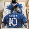 1 Stück Kylian Mbappe Muster Flanelldecke Geeignet für Alle Jahreszeiten für Heimdekoration Wärme und Komfort Geschenke Feiertagsgeschenk
