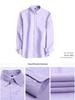 Men's Spring Cotton Oxford Long Sleeve Solid Color Shirt - Business Casual Slim Fit