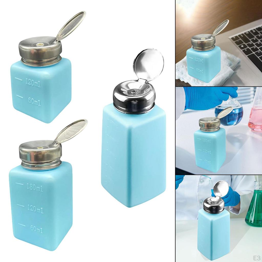 Liquid Dispenser with Pump for Nail Polish Remover, Refillable Container In Blue