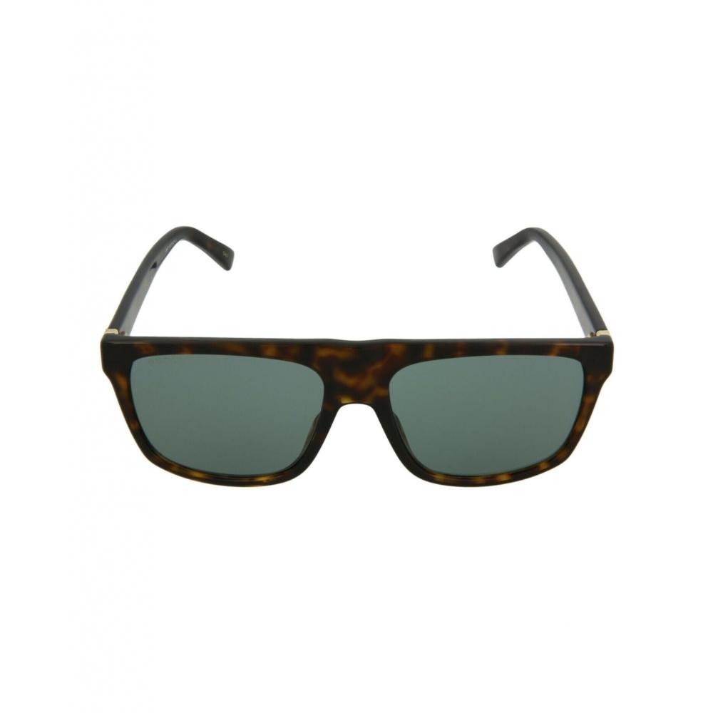 

Солнцезащитные очки Gucci в квадратной оправе из ацетата цвета Гавана, золотисто-зеленые