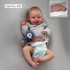 20'' 50cm Alive Reborn Babies Dolls Harper Full Vinyl Body Cute Smiling Face with Dimples Newborn Doll Hand 3D Painting Skin Realistic Simulation Doll