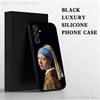 Girl Art V-Vermeer Painting Phone Case For Samsung S 25,24,23,22,30,21,10,9,Ultra,Plus,Lite,FE,4,5 G Black Soft Case