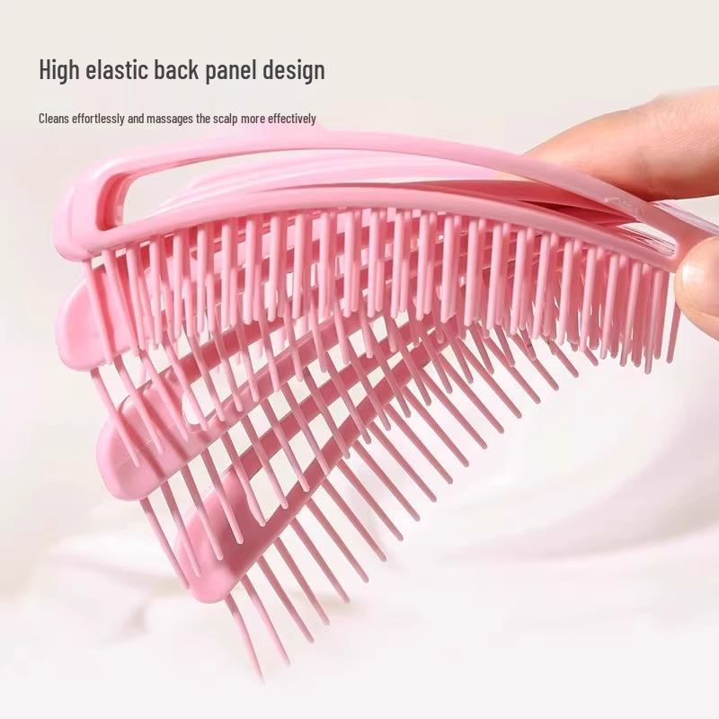 Newcomer Discount: Women's Fluffy Shell, Rib, and Banana Leaf Comb - Tangle-Free Design