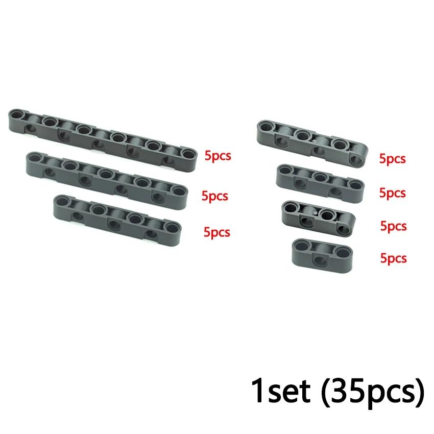 Technical MOC Thick Beam Studless Liftarm with Holes 1x3 1x5 1x7 1x9 1x11 Building Blocks DIY Toys