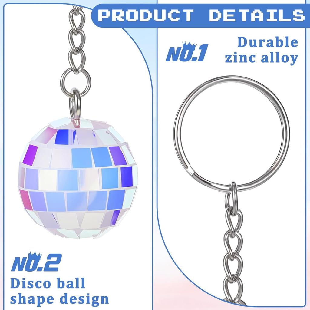 1Pc Ball Pendant Keyrings Party Favors Mini Spheres Keychains
