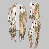 Plus Size Floral Print 3 Piece Outfit, Long Sleeve Open Front Cardigan Cami Top Leggings Set for Women