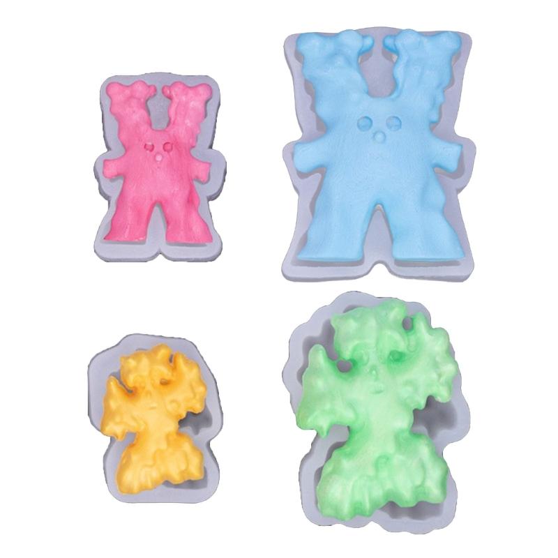 Fondant Silicone Mold Funny Little Monsters Cake Decoration Baking Chocolate Aromatherapys Gypsum Candle Mold