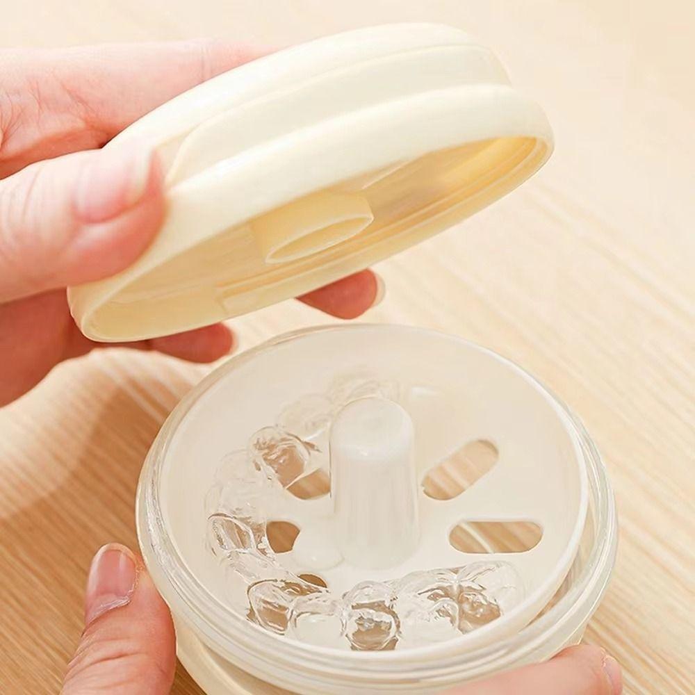 Clear Case Portable Denture Case Elastic Lifting Denture Soak Cup for Clear Braces