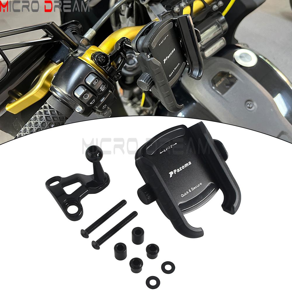 

For Harley Road Glide FLTRX Limited FLTRK Special FLTRXS Ultra FLTRU Motorcycle Phone Holder Bracket Shock Absorpt Phone Stand чёрный