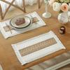 4pcs with Tassel Boho Burlap Placemats Non Slip Linen Braided Place Mats  Wedding Party
