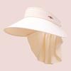 Hat women's summer new outdoor empty top hat ice silk UV protection sun hat large brim sun protection hat women
