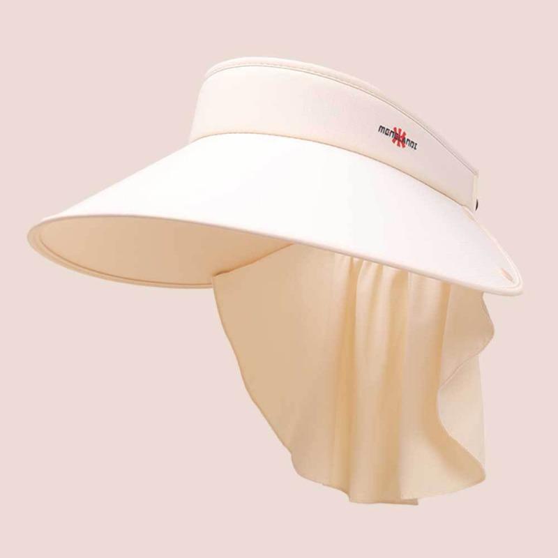 Hat women's summer new outdoor empty top hat ice silk UV protection sun hat large brim sun protection hat women