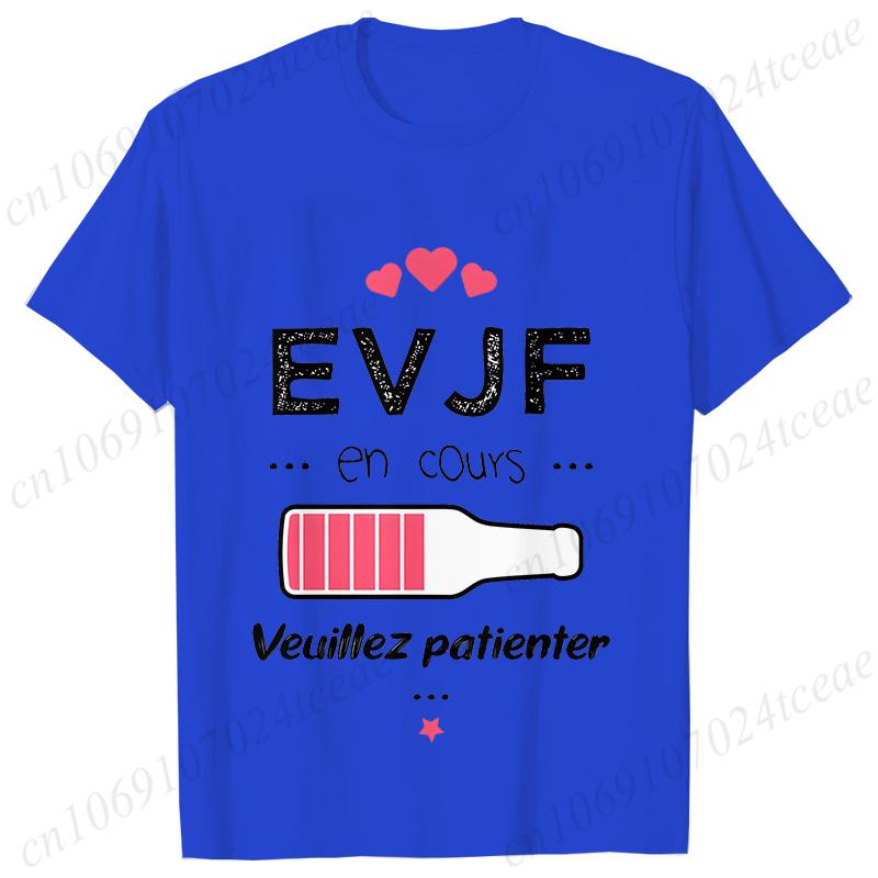 

Режим EVJF Футболка для французских девушек Девичник Прощальная вечеринка Футболка Модная Графическая Командные футболки Невесты Свадебные топы для невесты 4XL